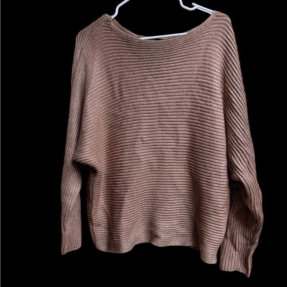 Lauren Ralph Lauren Metallic Striped Knit Sweater XL
